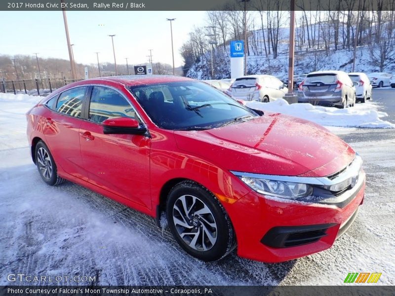 Rallye Red / Black 2017 Honda Civic EX Sedan