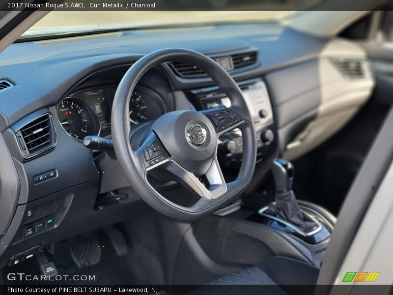 Gun Metallic / Charcoal 2017 Nissan Rogue S AWD