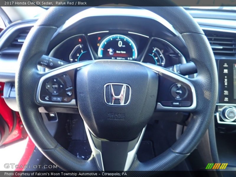 Rallye Red / Black 2017 Honda Civic EX Sedan