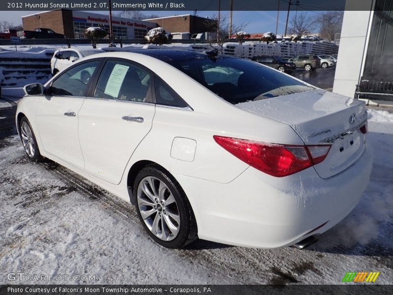 Shimmering White / Black 2012 Hyundai Sonata Limited 2.0T