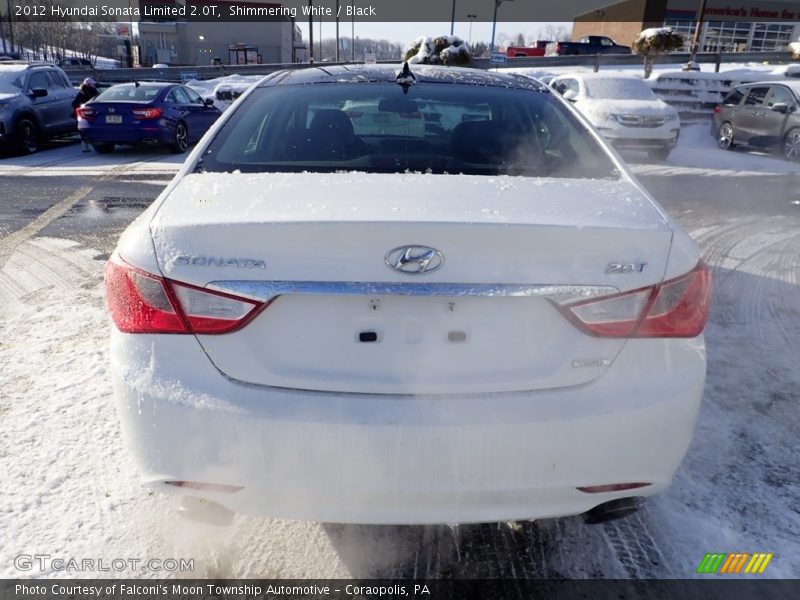 Shimmering White / Black 2012 Hyundai Sonata Limited 2.0T