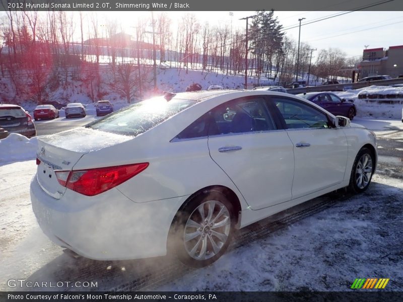 Shimmering White / Black 2012 Hyundai Sonata Limited 2.0T