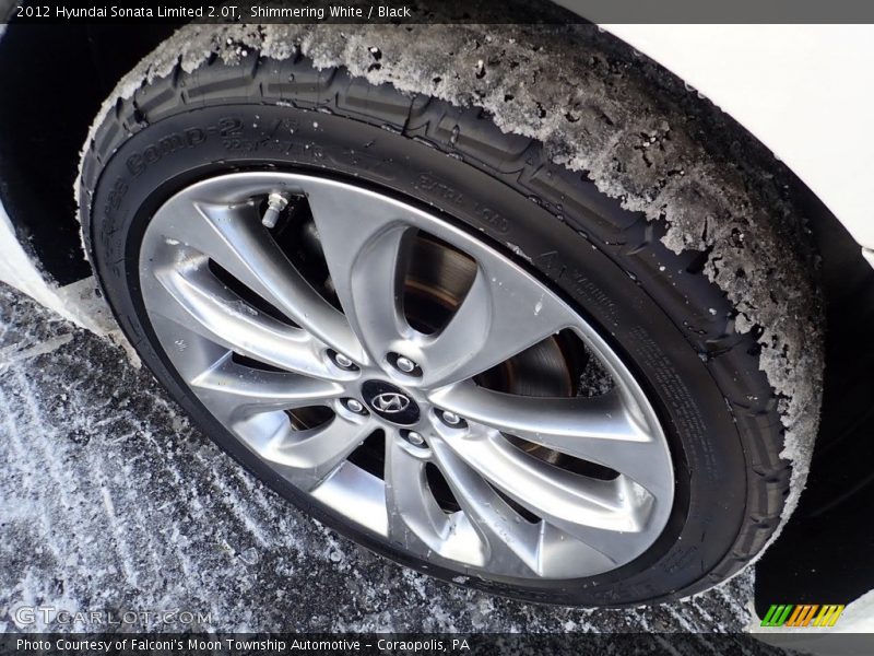 Shimmering White / Black 2012 Hyundai Sonata Limited 2.0T