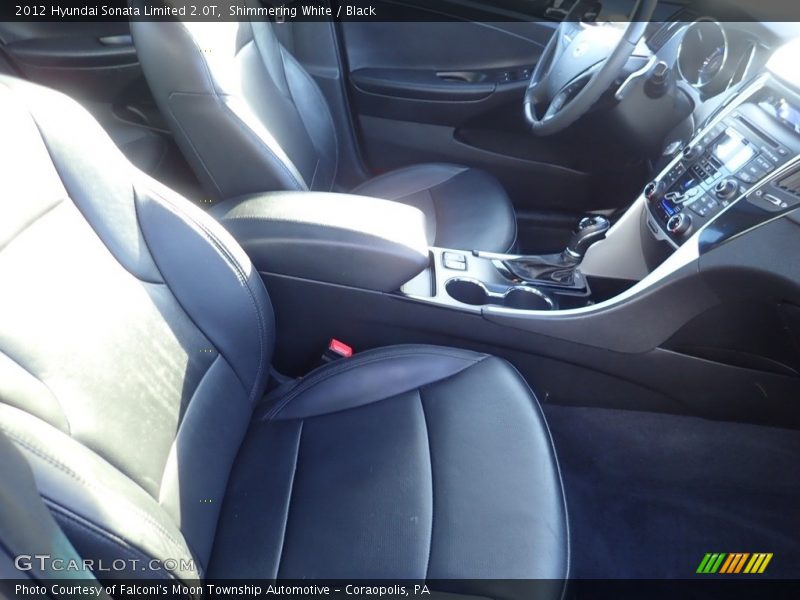 Shimmering White / Black 2012 Hyundai Sonata Limited 2.0T