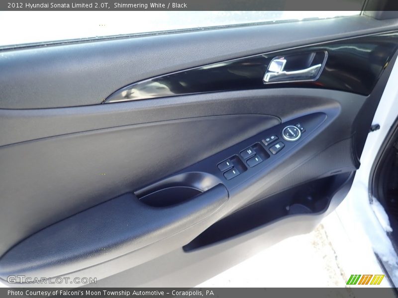 Shimmering White / Black 2012 Hyundai Sonata Limited 2.0T