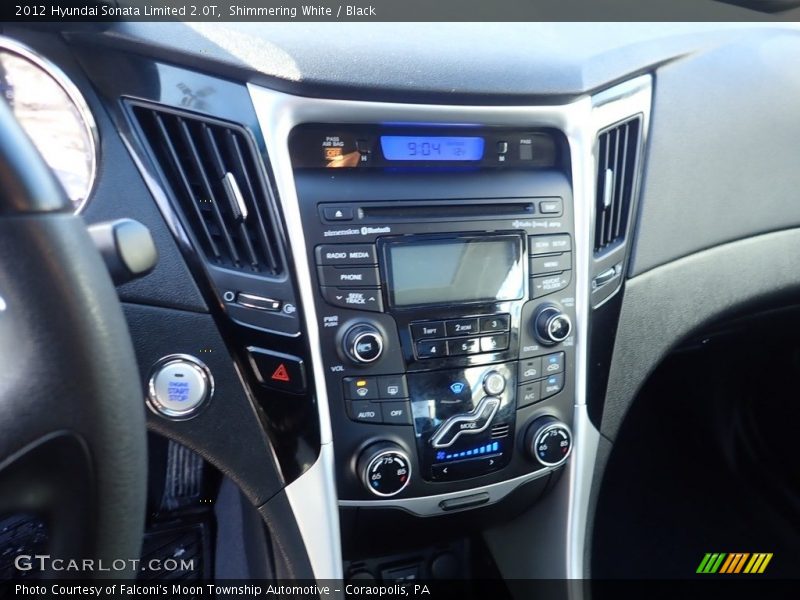 Shimmering White / Black 2012 Hyundai Sonata Limited 2.0T
