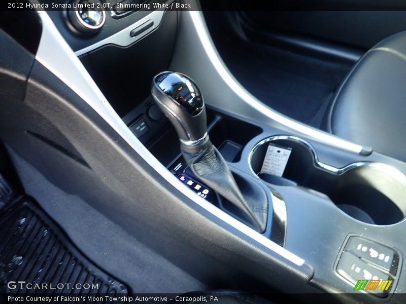 Shimmering White / Black 2012 Hyundai Sonata Limited 2.0T