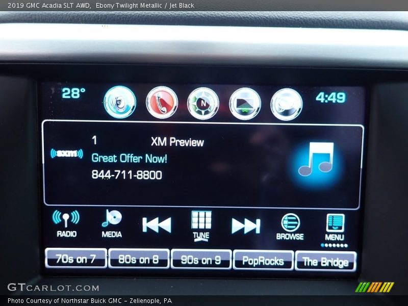Ebony Twilight Metallic / Jet Black 2019 GMC Acadia SLT AWD