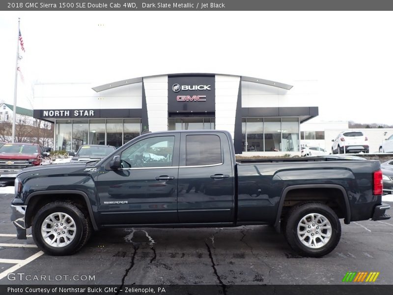 Dark Slate Metallic / Jet Black 2018 GMC Sierra 1500 SLE Double Cab 4WD