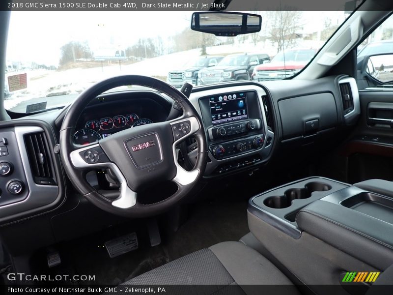 Dark Slate Metallic / Jet Black 2018 GMC Sierra 1500 SLE Double Cab 4WD