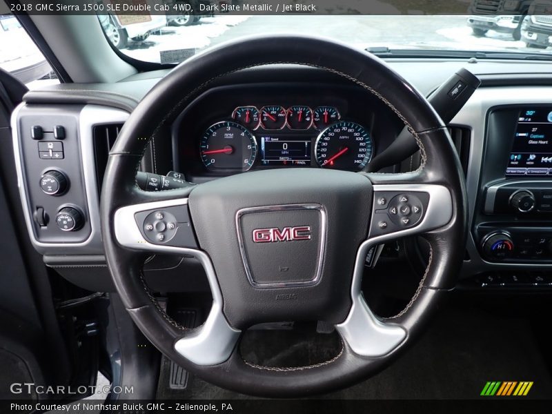 Dark Slate Metallic / Jet Black 2018 GMC Sierra 1500 SLE Double Cab 4WD