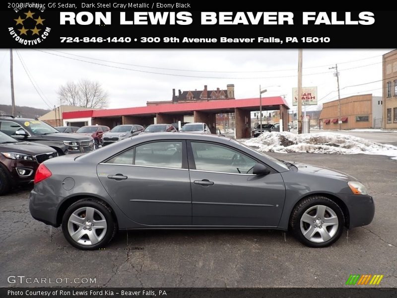 Dark Steel Gray Metallic / Ebony Black 2008 Pontiac G6 Sedan