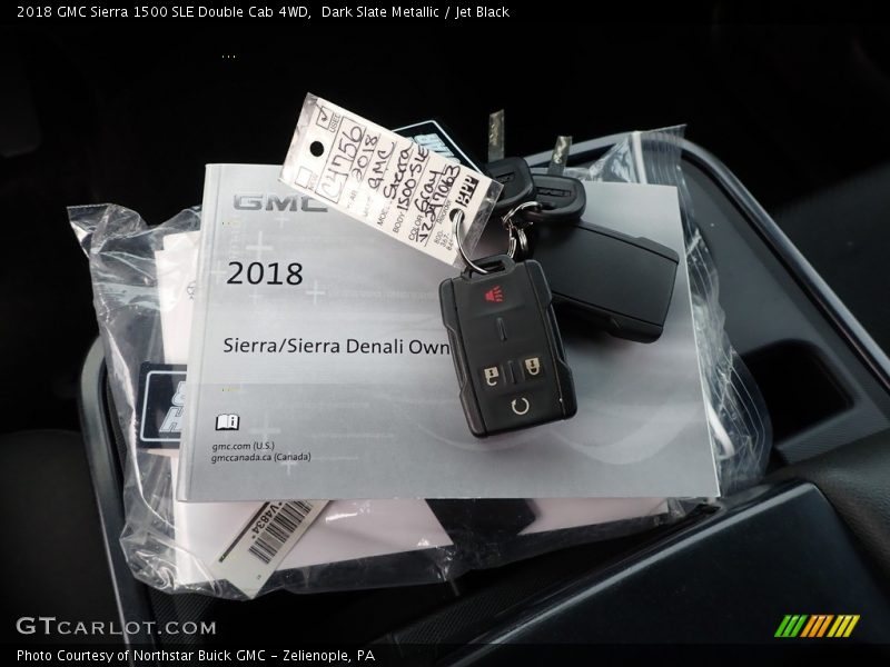 Dark Slate Metallic / Jet Black 2018 GMC Sierra 1500 SLE Double Cab 4WD