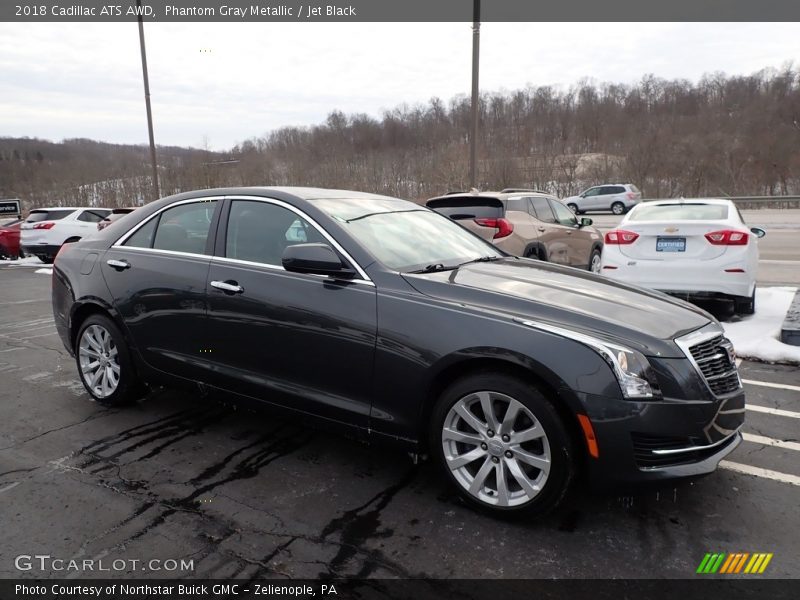 Phantom Gray Metallic / Jet Black 2018 Cadillac ATS AWD