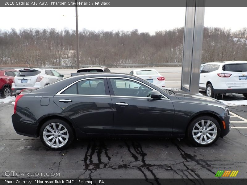 Phantom Gray Metallic / Jet Black 2018 Cadillac ATS AWD