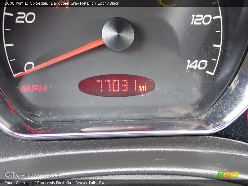 Dark Steel Gray Metallic / Ebony Black 2008 Pontiac G6 Sedan