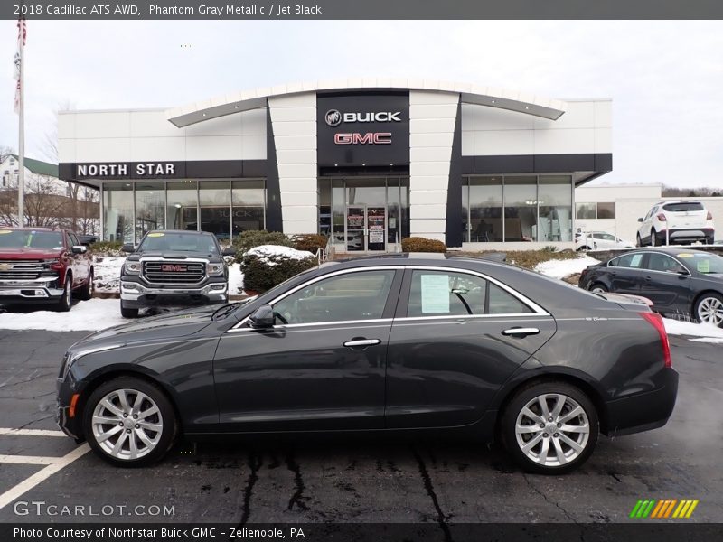 Phantom Gray Metallic / Jet Black 2018 Cadillac ATS AWD