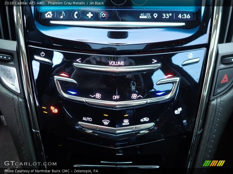 Phantom Gray Metallic / Jet Black 2018 Cadillac ATS AWD