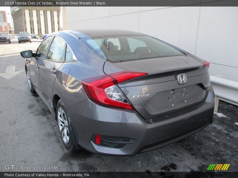 Modern Steel Metallic / Black 2018 Honda Civic LX Sedan