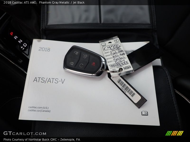 Phantom Gray Metallic / Jet Black 2018 Cadillac ATS AWD
