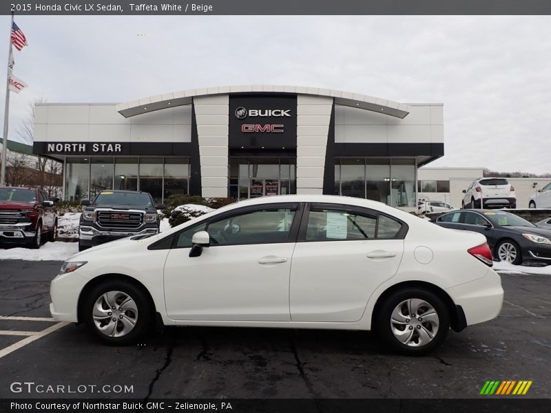 Taffeta White / Beige 2015 Honda Civic LX Sedan