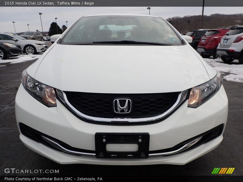 Taffeta White / Beige 2015 Honda Civic LX Sedan