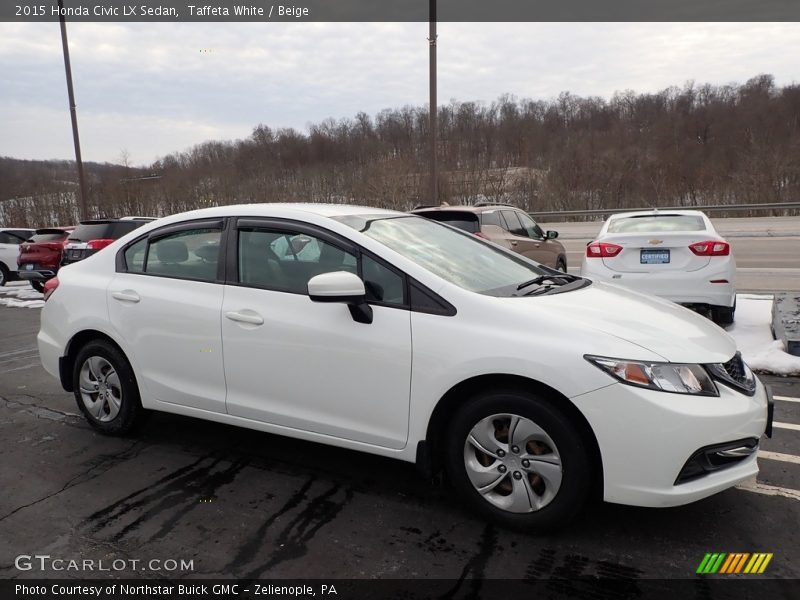 Taffeta White / Beige 2015 Honda Civic LX Sedan
