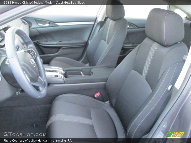 Modern Steel Metallic / Black 2018 Honda Civic LX Sedan