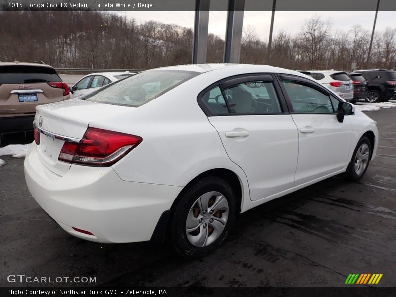 Taffeta White / Beige 2015 Honda Civic LX Sedan