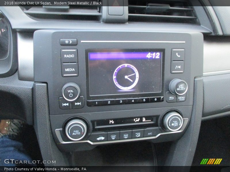 Modern Steel Metallic / Black 2018 Honda Civic LX Sedan