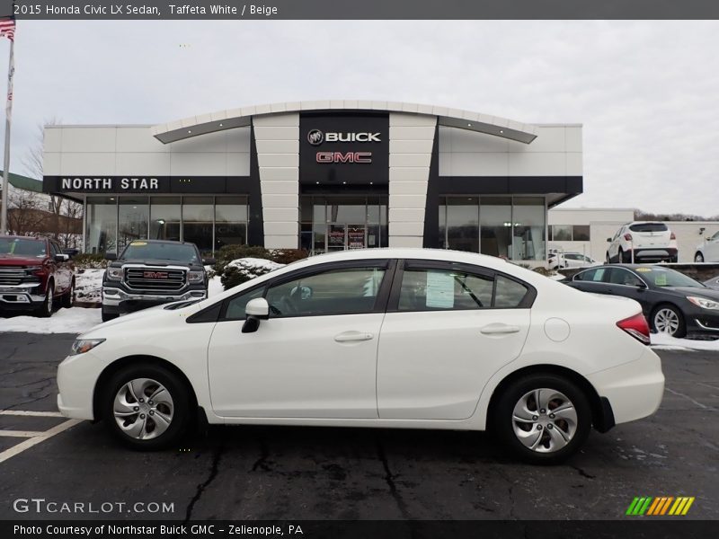 Taffeta White / Beige 2015 Honda Civic LX Sedan