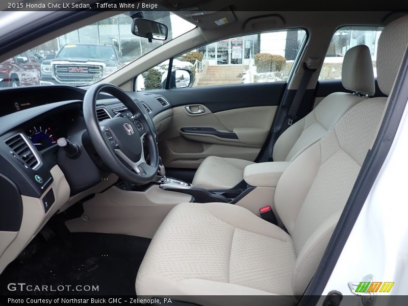 Taffeta White / Beige 2015 Honda Civic LX Sedan