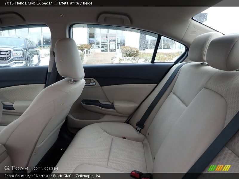 Taffeta White / Beige 2015 Honda Civic LX Sedan