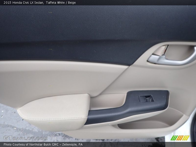 Taffeta White / Beige 2015 Honda Civic LX Sedan