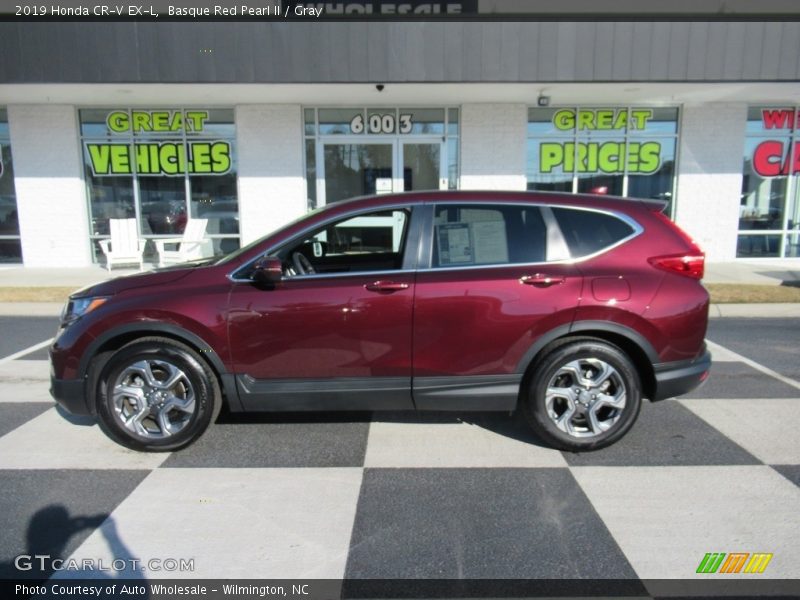Basque Red Pearl II / Gray 2019 Honda CR-V EX-L