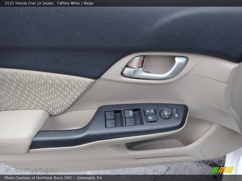 Taffeta White / Beige 2015 Honda Civic LX Sedan
