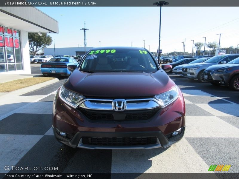 Basque Red Pearl II / Gray 2019 Honda CR-V EX-L