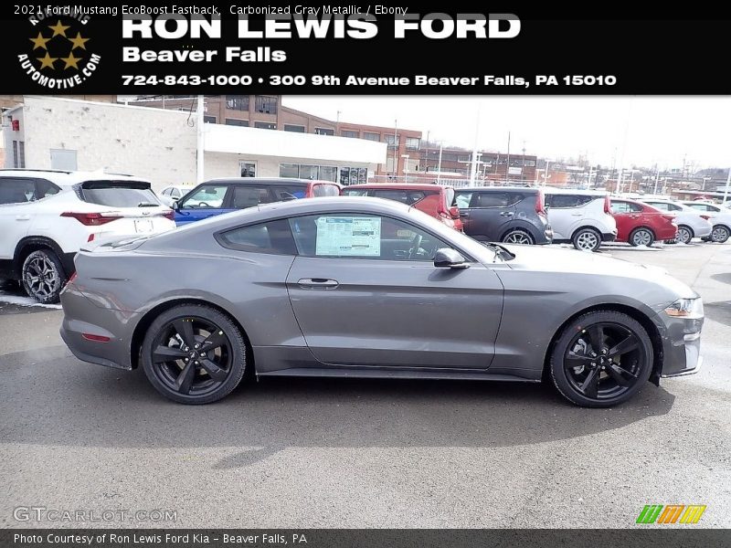 Carbonized Gray Metallic / Ebony 2021 Ford Mustang EcoBoost Fastback