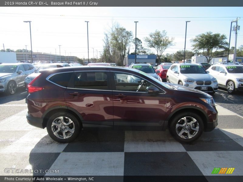 Basque Red Pearl II / Gray 2019 Honda CR-V EX-L