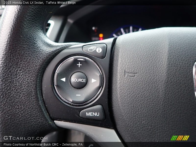 Taffeta White / Beige 2015 Honda Civic LX Sedan