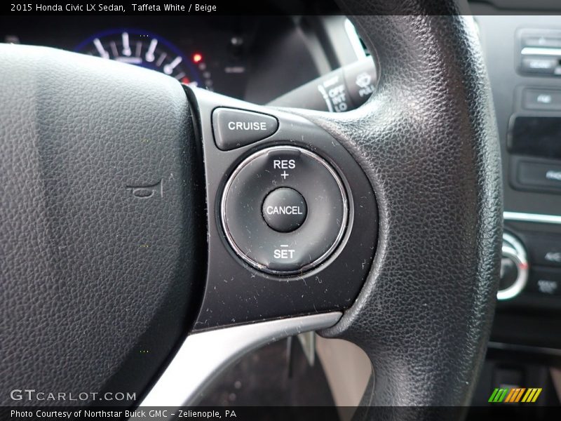 Taffeta White / Beige 2015 Honda Civic LX Sedan