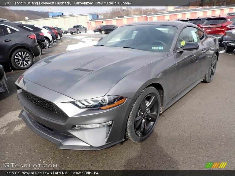 Front 3/4 View of 2021 Mustang EcoBoost Fastback