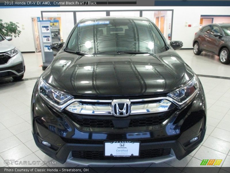 Crystal Black Pearl / Black 2018 Honda CR-V EX AWD