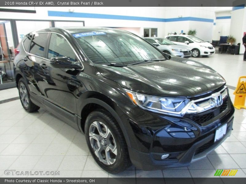 Crystal Black Pearl / Black 2018 Honda CR-V EX AWD