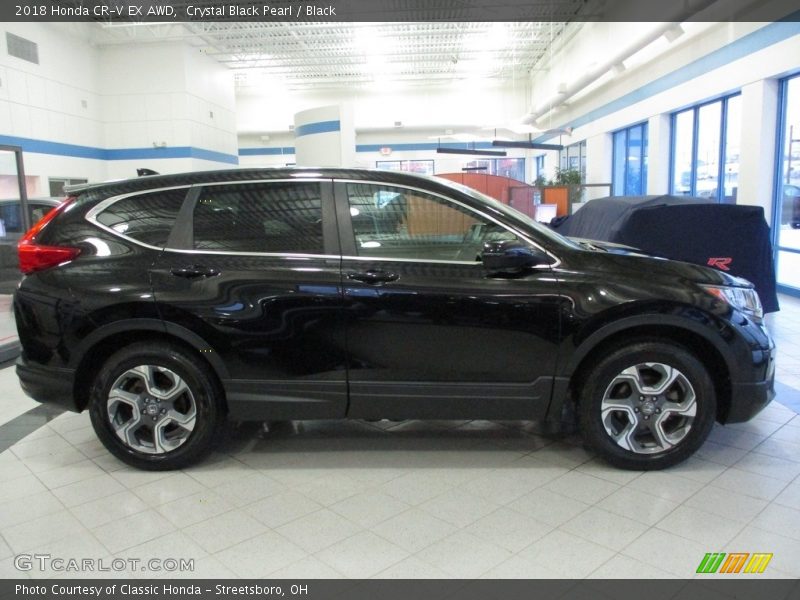 Crystal Black Pearl / Black 2018 Honda CR-V EX AWD