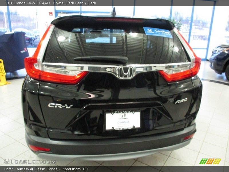Crystal Black Pearl / Black 2018 Honda CR-V EX AWD