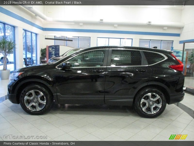 Crystal Black Pearl / Black 2018 Honda CR-V EX AWD