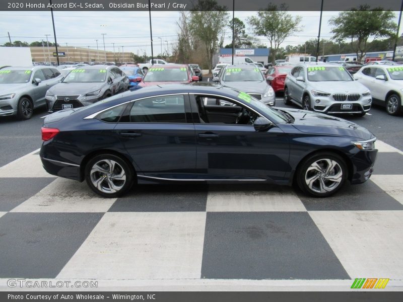 Obsidian Blue Pearl / Gray 2020 Honda Accord EX-L Sedan