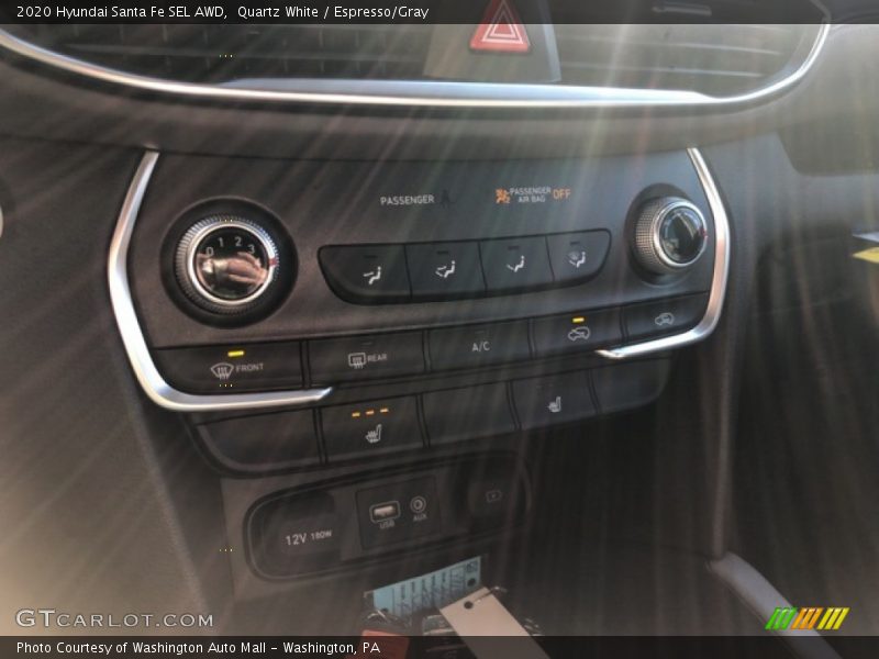 Quartz White / Espresso/Gray 2020 Hyundai Santa Fe SEL AWD