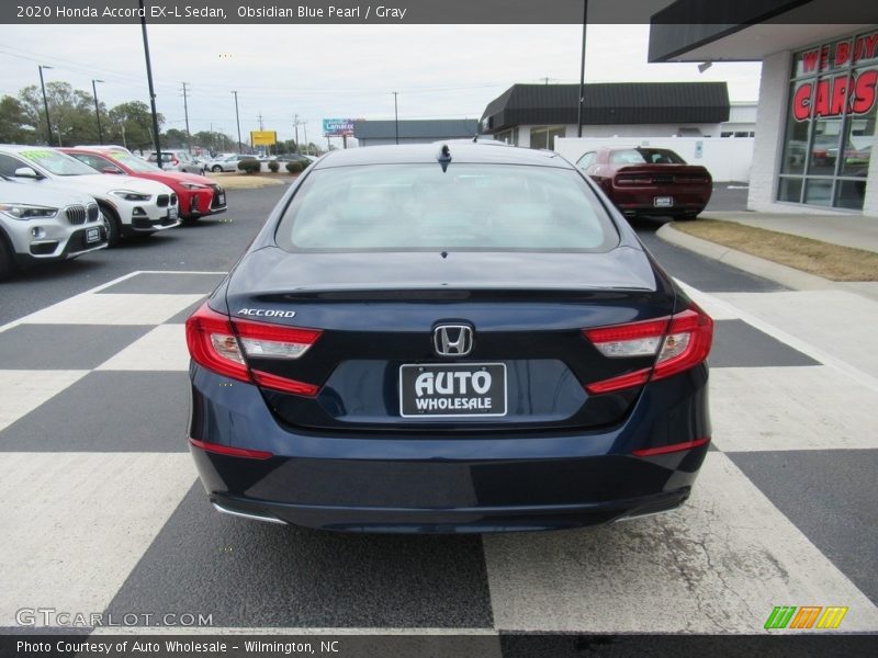 Obsidian Blue Pearl / Gray 2020 Honda Accord EX-L Sedan